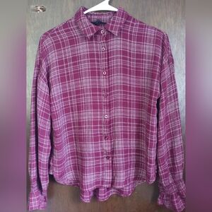 Ruffled button up blouse